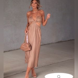 VICI dolls halter dress in gold